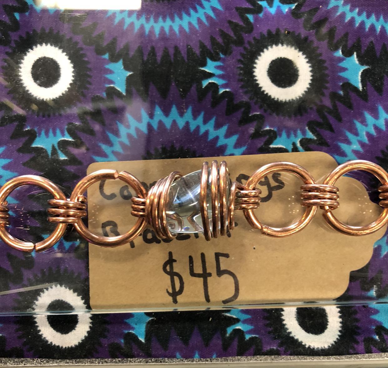 Copper Rings Gemstone Bracelet