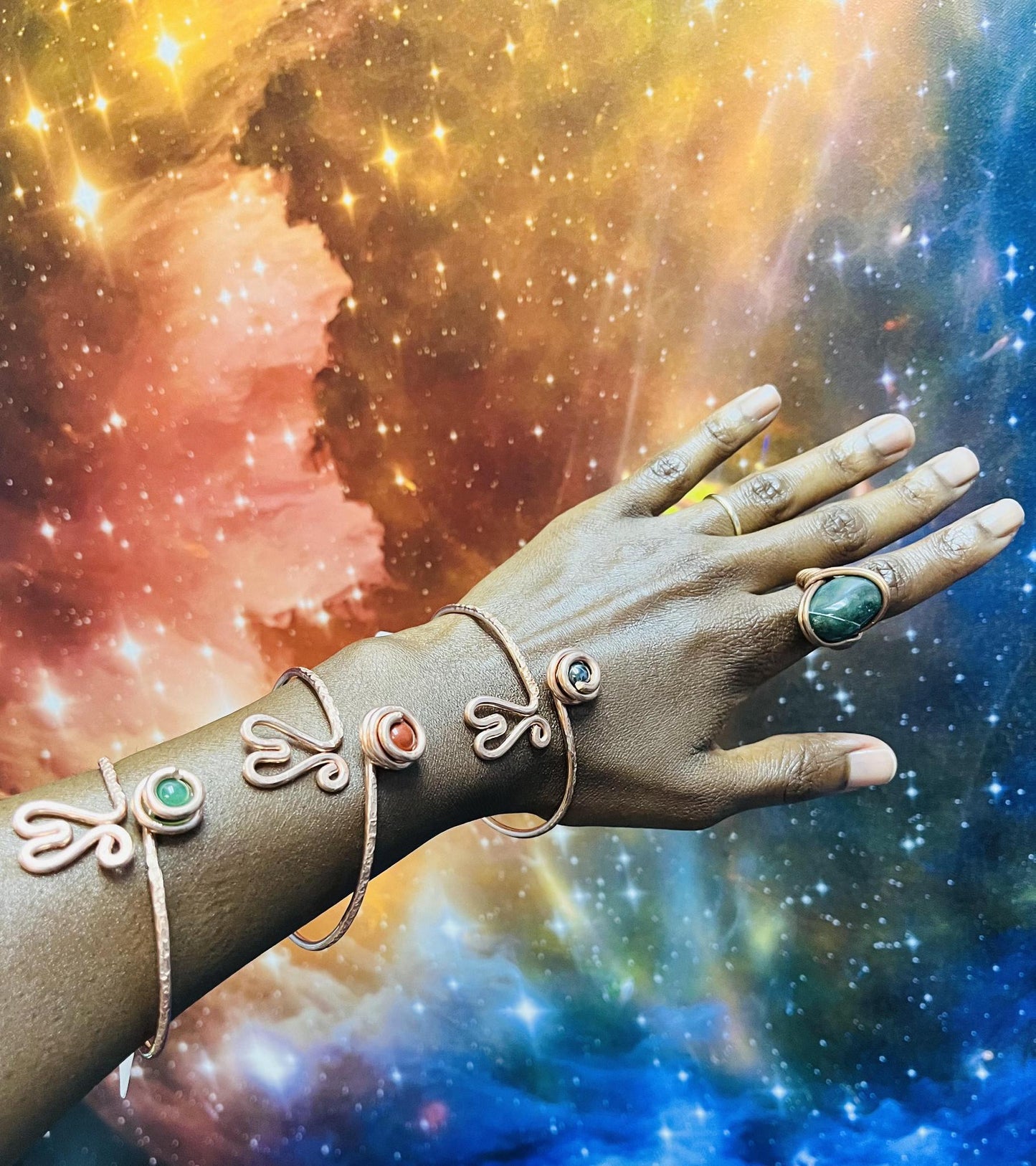 QS Copper Heart Bangle