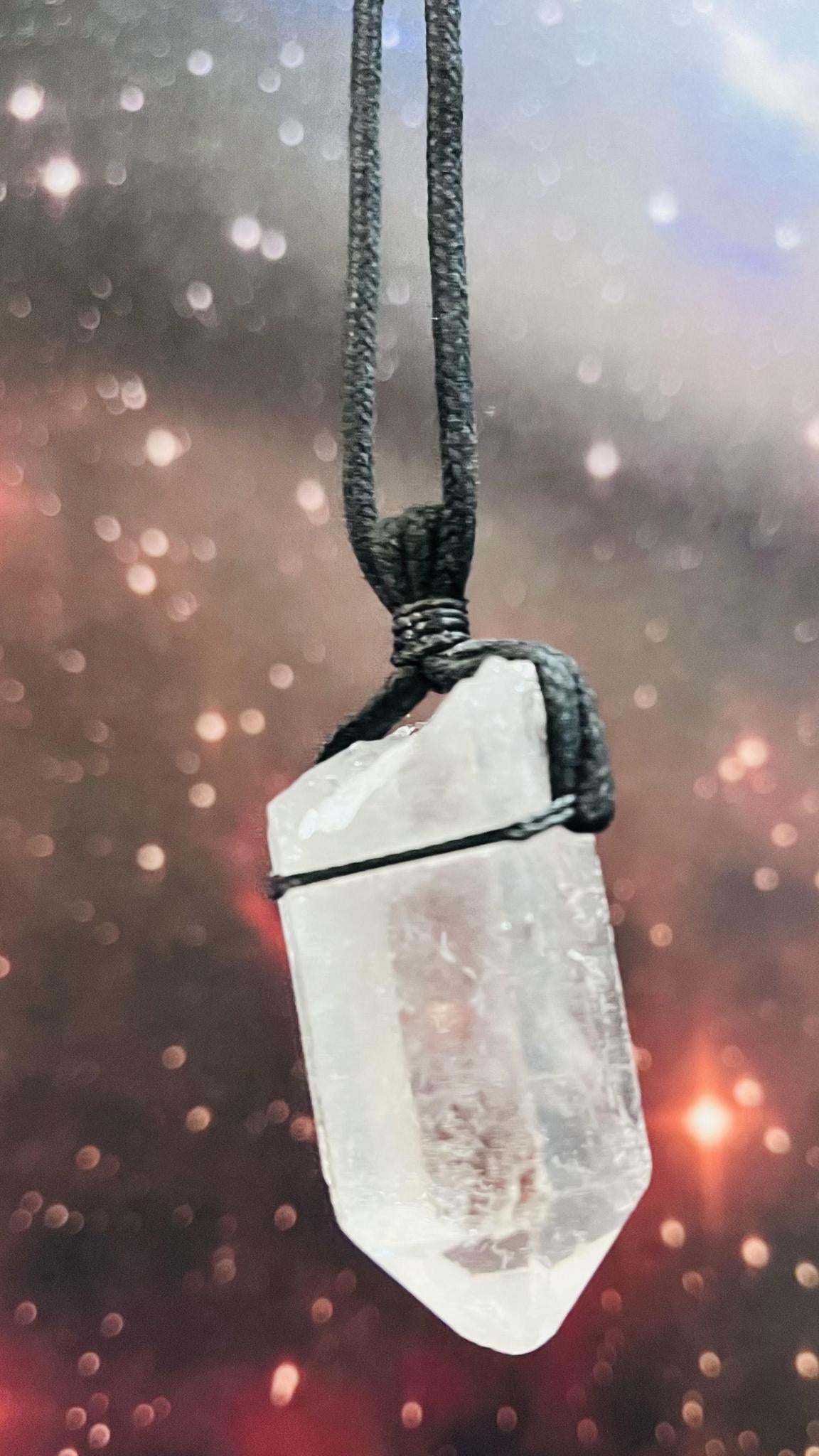Raw Clear Quartz Necklace