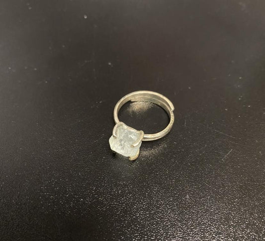 Aquamarine Silver Ring