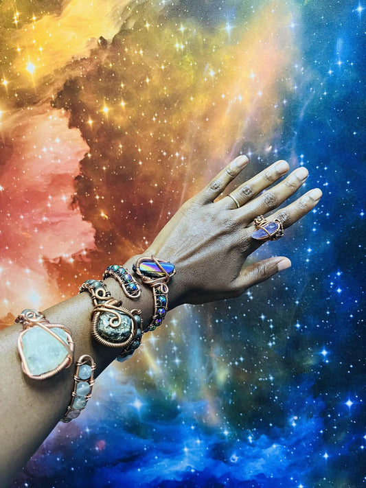 Malcolm's Spiral Crystal Bracelets