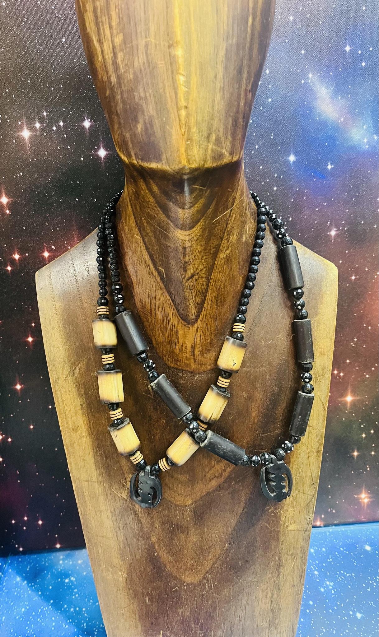 Ghanaian Wooden Gye Nyame Necklace